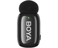 Mikrofony BOYA mini 2-01 belaidės 2.4GHz USB-C - juoda