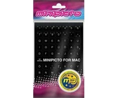 Kolm Lovi Minipicto Minipikto klaviatūros lipdukas EST KB-MAC-EE01-BLK, juoda/balta