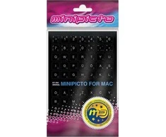 Kolm Lovi Minipicto Minipikto klaviatūros lipdukas EST/RUS KB-MAC-EE-RU-BLK, juodas