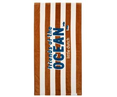 Rankšluostis Little Dutch Beach towel ´Ocean World Brown Stripe´ 60×120 cm