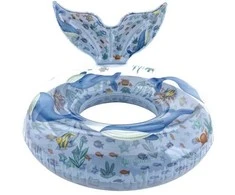 Little Dutch Big swim ring with whale tail ´Ocean World´ 90 cm