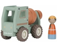 LITTLE DUTCH - Medinis betono maišyklės automobilis, 12 mėn.+