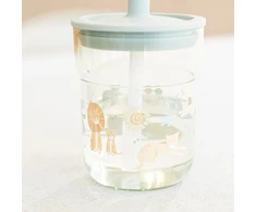 Little Dutch Children’s Glass with Straw ´Safari Friends´ 250 ml