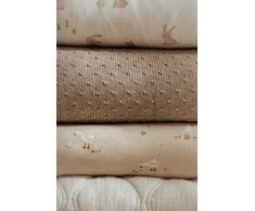 Little Dutch Cot blanket knitted `Pure Soft rusvai gelsvas´ 110×140 cm