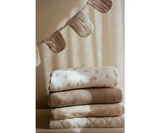 Little Dutch Cot blanket knitted `Pure Soft rusvai gelsvas´ 110×140 cm