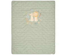 Little Dutch Cot Blanket quilted embroidery `Safari Wonders Žalias´ 110×140 cm