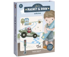Little Dutch Magnet &amp; Draw Set ´Jim &amp; Vehicles´