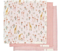 Little Dutch Mouth Wipes muslin set `Blooming Safari´