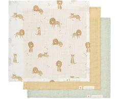 Little Dutch Mouth Wipes muslin set `Safari Leo´