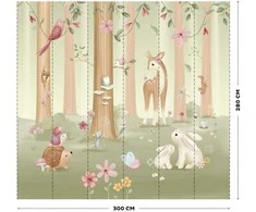 Little Dutch Photo Wallpaper fleece ´Fairy Garden´ 300x280 cm
