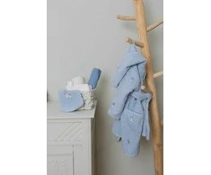 Little Dutch Otulacz muślinowy 120x120 cm Pure Denim Mėlyna