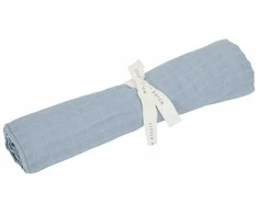 Little Dutch Otulacz muślinowy 120x120 cm Pure Denim Mėlyna