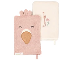Little Dutch Washcloths Set Flamingo ´Blooming Safari`