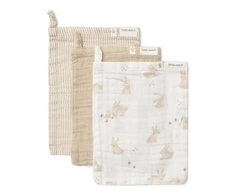 Little Dutch Washcloths set muslin `Baby Bunny´