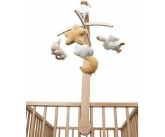 Little Dutch Medinė muzikinė karuselė ´Newborn Naturals´