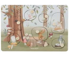 Dėlionė Little Dutch Puzzle dźwiękowe Forest Friends