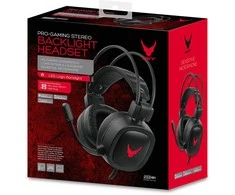 Laisvų rankų įranga VARR GAMING VH6020 su mikrofonu (RGB 3,5mm) juoda
