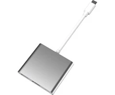 Platinet USB šakotuvas PLATINET medijos šakotuvas USB-C 3.2 GEN1 5GB/S 3IN1 HDMI 4K USB-A 3.2 USB-C PD 100W aliuminio [46241]