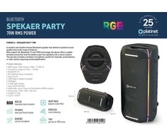 Garsiakalbis - Platinet Boombox Party 70 W 46251 Bluetooth 5.3 TWS RGB su mikrofonu