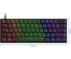 Speedlink ATMOS RGB Rainbow mechaninė žaidimų klaviatūra su rudais jungikliais, juoda, JAV išdėstymas