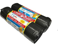 Šiukšlių maišai 240 L, juodi, LDPE, 1200×1500mm, 2 ritiniai (iš viso 20 vnt.)