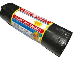 Šiukšlių maišai 240 L, juodi, LDPE, 1200× 1500mm, 1 ritinys (iš viso 10 vnt.)