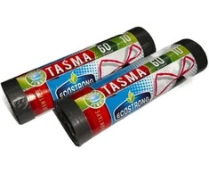Šiukšlių maišai su sutraukiama juostele 60 L, juodi, LDPE, 600×670mm, 2 ritiniai (iš viso 20 vnt.)