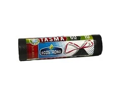 Šiukšlių maišai su sutraukiama juostele 60 L, juodi, LDPE, 600×670mm, 1 ritinys (iš viso 10 vnt.)