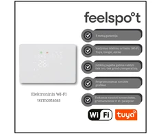 Elektroninis programuojamas termostatas Feelspot WTH25.05RF Wi-Fi, baltas
