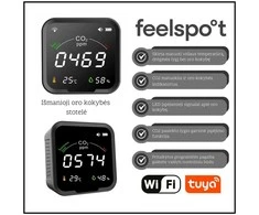 Išmanioji oro kokybės stotelė Feelspot WS2022 NEW NDIR, WIFI, Tuya (matuoja CO2)