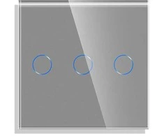 Tripolis sensorinis jungiklio dangtelis Feelspot, pilkas, 47x47mm