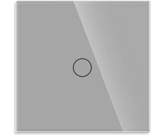 Vienpolis sensorinis jungiklio dangtelis Feelspot, pilkas, 86x86mm