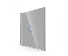 Vienpolis sensorinis jungiklio dangtelis Feelspot, pilkas, 86x86mm