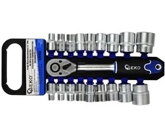 Galvu atslēgu komplekts Geko 1/2" 19 vnt. 8-32mm