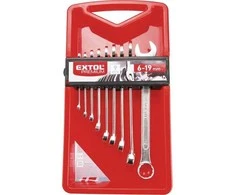 Kombinuotų raktų komplektas plastikinėje dėžutėje 6-19 mm 9 vnt. CR-V EXTOL PREMIUM 6352