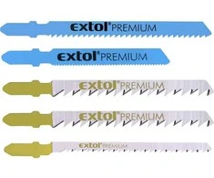 Pjūkliukų komplektas elektriniam siaurapjūkliui, laikiklis BOSCH tipo, mixas. BiMetal, HSS, HCS 5 vnt. EXTOL PREMIUM 8805100