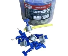 Plytelių išlyginimo sistema daugkartinė 100vnt. +2 raktai 1,5-5mm EDELMAX 1661