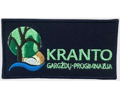 Gargždų „Kranto“ progimnazijos emblema, EMBLEMA: Emblema su prisiuvimu