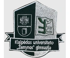 Klaipėdos universiteto „Žemynos“ gimnazijos emblema, EMBLEMA: Emblema su prisiuvimu