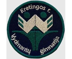 Kretingos r. Vydmantų gimnazijos emblema, EMBLEMA: Emblema su prisiuvimu