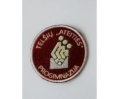 Telšių „Ateities“ progimnazijos emblema, EMBLEMA: Emblema su prisiuvimu