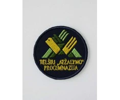 Telšių Atžalyno progimnazijos emblema, EMBLEMA: Emblema su prisiuvimu