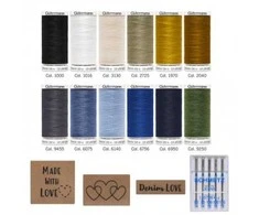 Gutermann siuvimo siūlų rinkinys džinsui metalinėje dėžutėje 799782