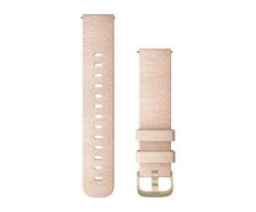 Išmaniojo laikrodžio Garmin greitai atsegamas, odinis dirželis, Rožinės spalvos, 20mm