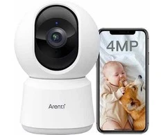 „Arenti P2Q“ 4 MP UHD panoraminio vaizdo kamera su ‚Wi-Fi‘, balta