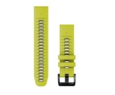 Garmin Quickfit 22 mm greitai atsegamas silikoninis dirželis, Geltonai žalios /grafito spalvos