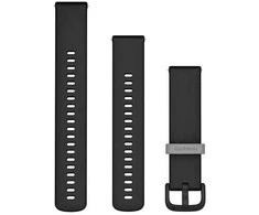 Greitai atsegamas Quick Release Garmin laikrodžio dirželis, 20 mm, Juodas