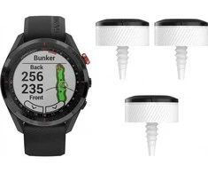 Išmanusis laikrodis Garmin Approach® S62, juodos spalvos + 3 Approach® CT10 golfo lazdos sekimo jutikliai