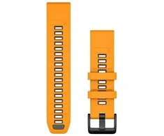 Garmin QuickFit 22mm Silikoninės laikrodžių apyrankės, Oranžinė/grafitas