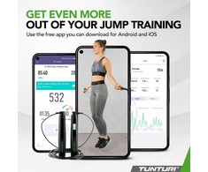 Išmanioji šokdynė Tunturi Smart Jump Rope, su ekranu ir programėle